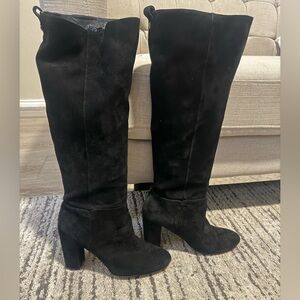 Sam Edelman- black suede - slip on - knee high boots 👢